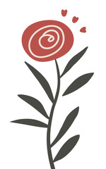 Abstract flowers vector clipart. Spring illustration.