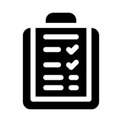 Fototapeta premium checklist glyph icon