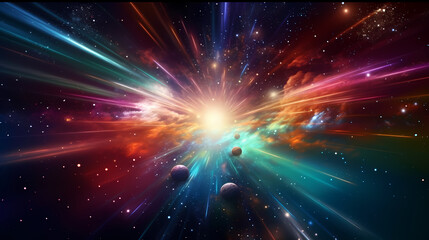 Naklejka premium Neon speed abstract background, digital abstract background