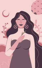 Abstract background poster. Good for fashion fabrics, postcards, email header, wallpaper, banner, events, covers, posters, advertising, and more. Women's day, mother's day background.