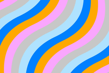 Loop pastel colored wavy stripe background for title movie