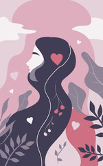 Abstract background poster. Good for fashion fabrics, postcards, email header, wallpaper, banner, events, covers, posters, advertising, and more. Women's day, mother's day background.