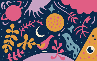 Abstract background poster. Good for fashion fabrics, postcards, email header, wallpaper, banner, events, covers, advertising, and more.