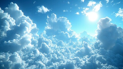Fototapeta na wymiar a clear blue sky scene with a trail of wispy Cirrus clouds and fine grains.