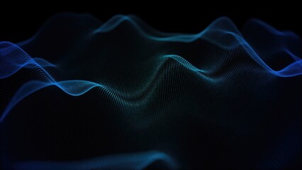 Abstract wave form technology background with blue light digital effect corporate concept