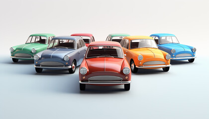 Fototapeta na wymiar cars in different colors 