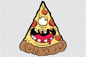 Funny Pizza Art vector