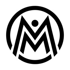 letter m icon design for business and fashion - obrazy, fototapety, plakaty