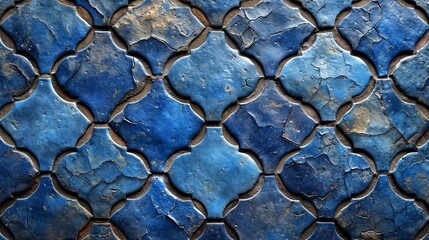 Blue ceramic pattern for background.