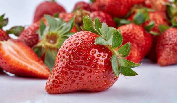 Strawberry high resolution images on white background