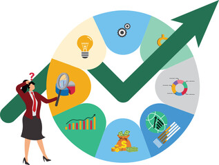 Economy,Abstract,Analyzing,Aspirations, Businesswoman