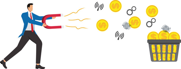 Recycling, G Force, Magnet, Abstract, Basket, Businessman