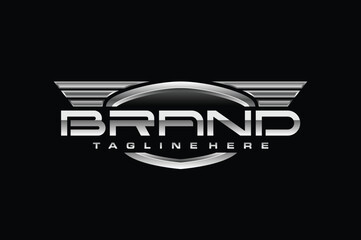 wing emblem silver logo