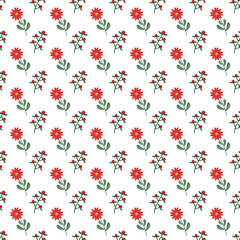 Free vector small flowers pattern.