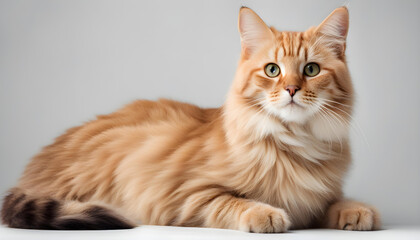 Beautiful cat isolated on white background