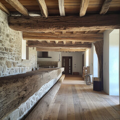 Second-Hand Beams Integrated into Farmhouses