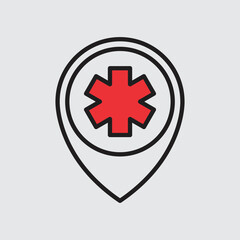 Obraz premium Set vector line icons, signs and symbols in medicine and health flat design with elements for mobile concepts and web applications. Collection of modern infographic logos and pictograms. Medical Thin 