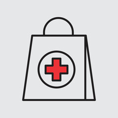 Set vector line icons, signs and symbols in medicine and health flat design with elements for mobile concepts and web applications. Collection of modern infographic logos and pictograms. Medical Thin 