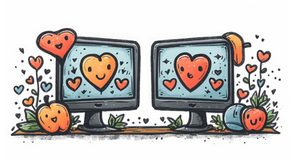 Digital Love Whisper: Emoticon Romance