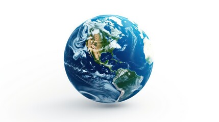 Fototapeta premium blue planet earth isolate on white background