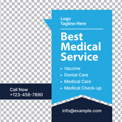 Medical Banner for Social Media Marketing Advertisements Poster and Printing Design Template