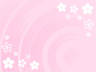 かわいい和風の桜の背景イラスト