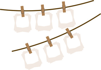 Hanging Polaroid Photo Frame On String