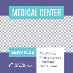 Fototapeta premium Medical Banner for Social Media Marketing Advertisements Poster and Printing Design Template
