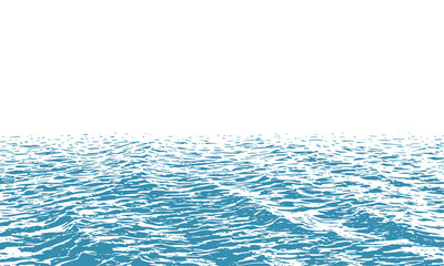Ocean waves background with horizon