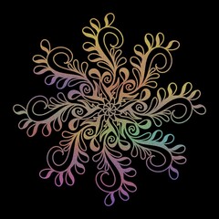 Beautiful multi-colored line drawing, symbol design, logo pattern, fabric pattern, used to create wallpaper, beautiful multi-colored colors together.