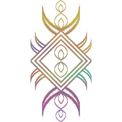 Fototapeta premium Beautiful multi-colored line drawing, Symbol design , Logo pattern, are used to create background images, pretty multi-colored painted together, Black background.