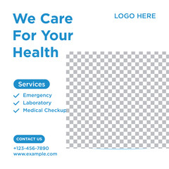 Medical Banner for Social Media Marketing Advertisements Poster and Printing Design Template