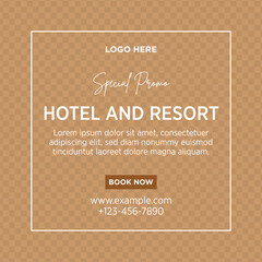 Hotel Social Media Marketing Banner Design Template