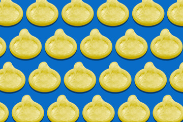 Pattern with group of condoms	