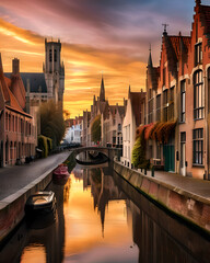 Fototapeta premium Belgian Canal
