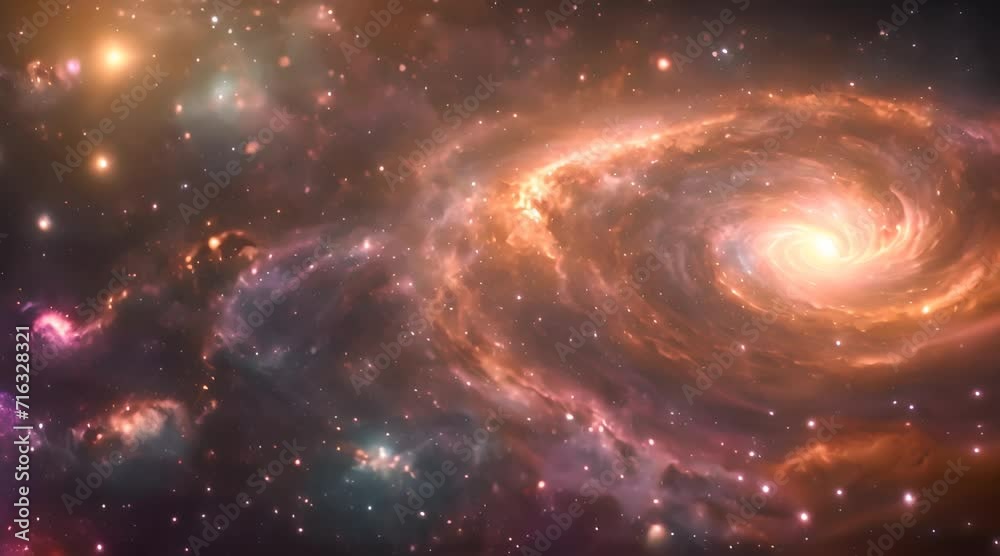 Wall mural nebula and galaxies in space. abstract cosmos background