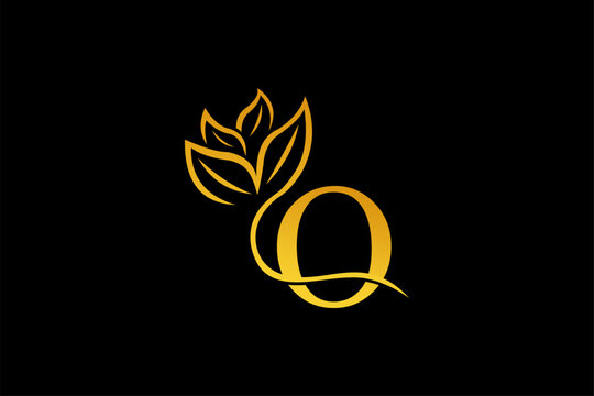 letter O logo design with luxurious gold and elegant floral ornaments. monogram O. icon O flourish. logo for business, company, boutique, salon, beauty, restaurant, brand, etc