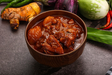 Indian cuisine - spicy chicken vindaloo