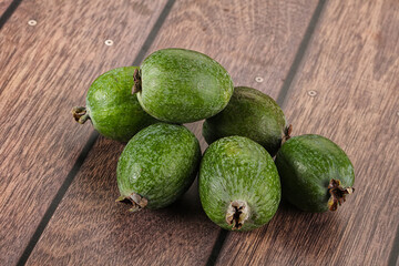 Fresh sweet juicy ripe feijoa