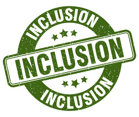 inclusion stamp. inclusion label. round grunge sign
