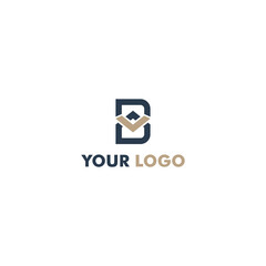 monogram logo B and V which forms a house. Mata, suitable for real estate companies