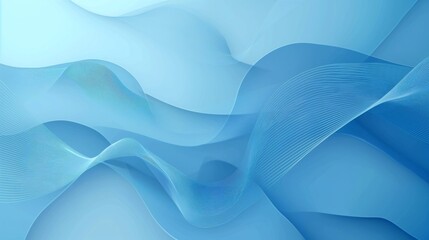 Obraz premium Abstract Light Blue Waves on OLED Background