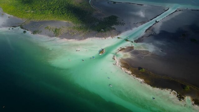 aerial beach drone view, traveling stock footage