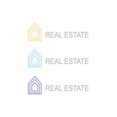 REAL ESTATE DEVELOPMENT SIGN SYMBOL LOGO VECTOR CLIPART ILLUSTRATION