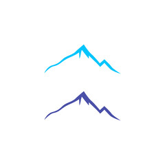 HILLS ADVENTURE MOUNTAINS TRAVEL SIGN SYMBOL LOGO VECTOR