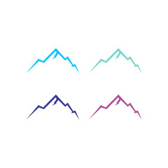 HILLS ADVENTURE MOUNTAINS TRAVEL SIGN SYMBOL LOGO VECTOR