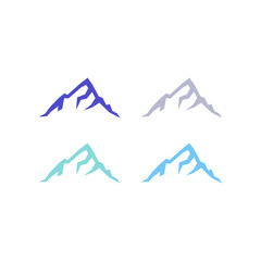 HILLS ADVENTURE MOUNTAINS TRAVEL SIGN SYMBOL LOGO VECTOR