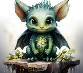 Cute Gargoyle Halloween Tumbler Wrap