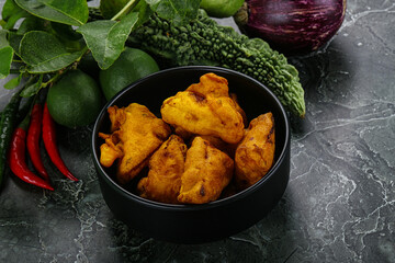 Indian cuisine - paneer pakora cheese