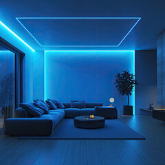 3D Rendering: VR Room LED Strips with Smooth Panels